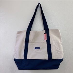 VINEYARD VINES Large Canvas Tote Bag Beach Bag Travel NEW!